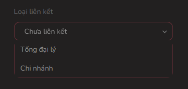 Chọn loại liên kết cần tạo