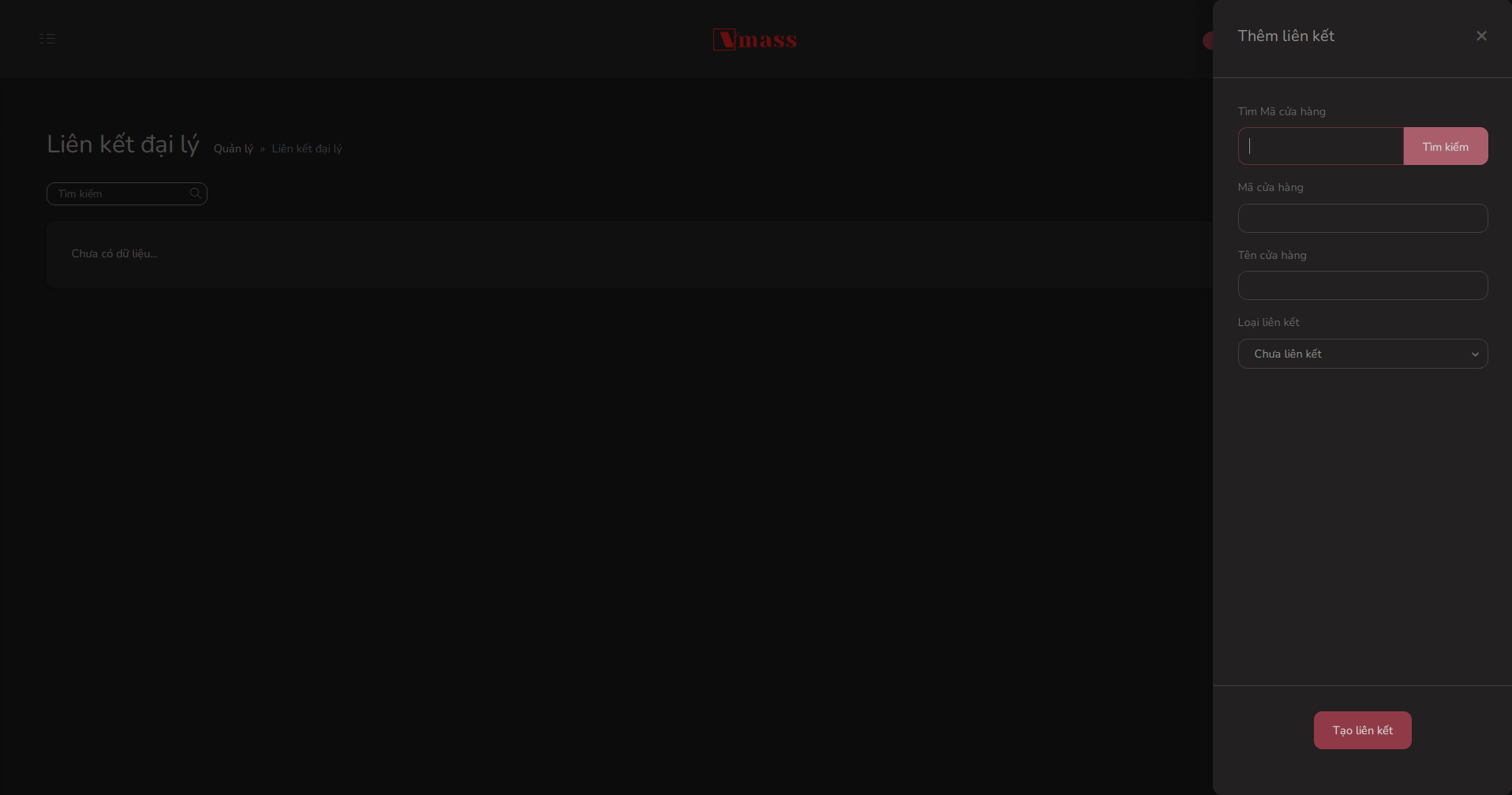 Chức năng thêm liên kết đại lý